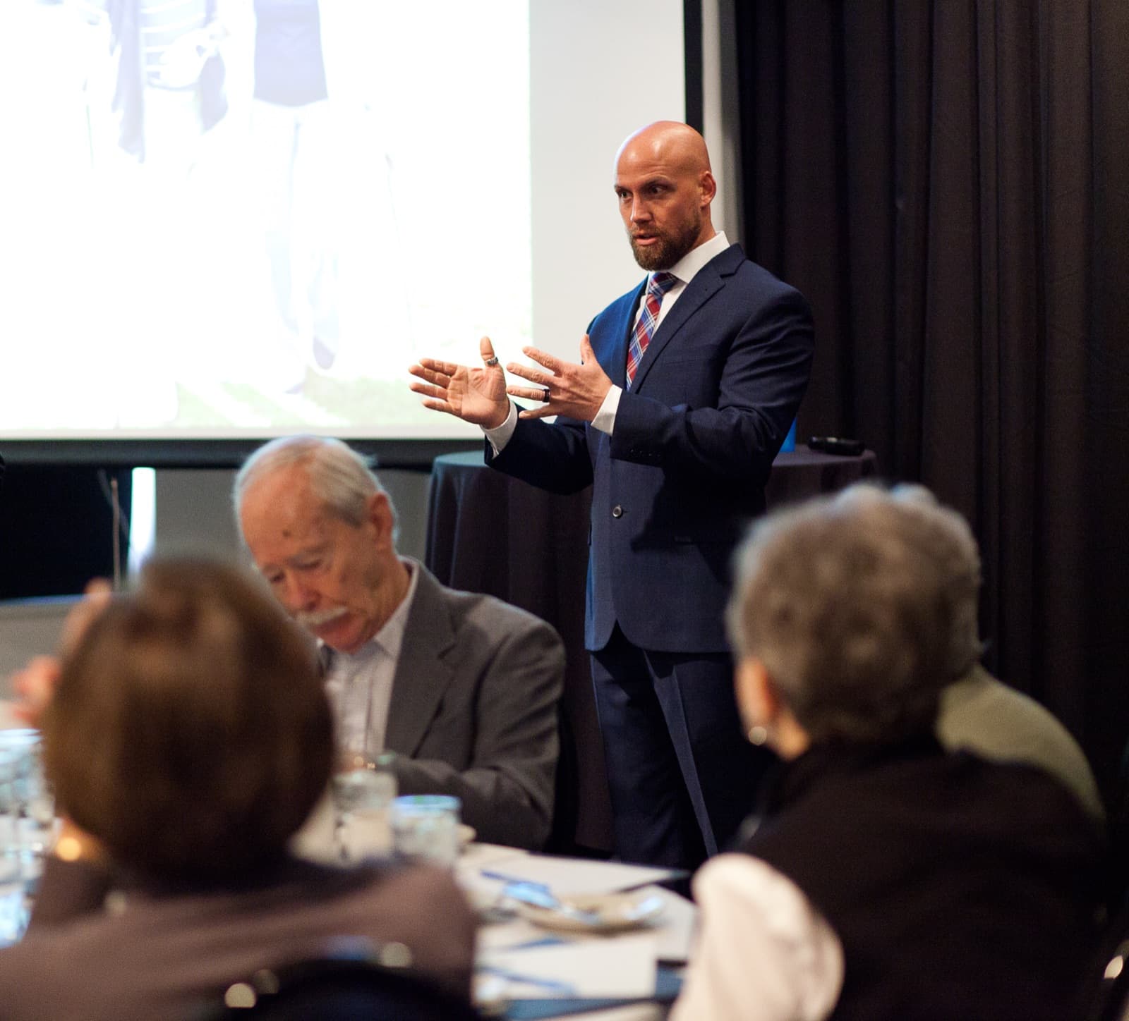 Dr. Adam Boender teaching at a live practitioner event